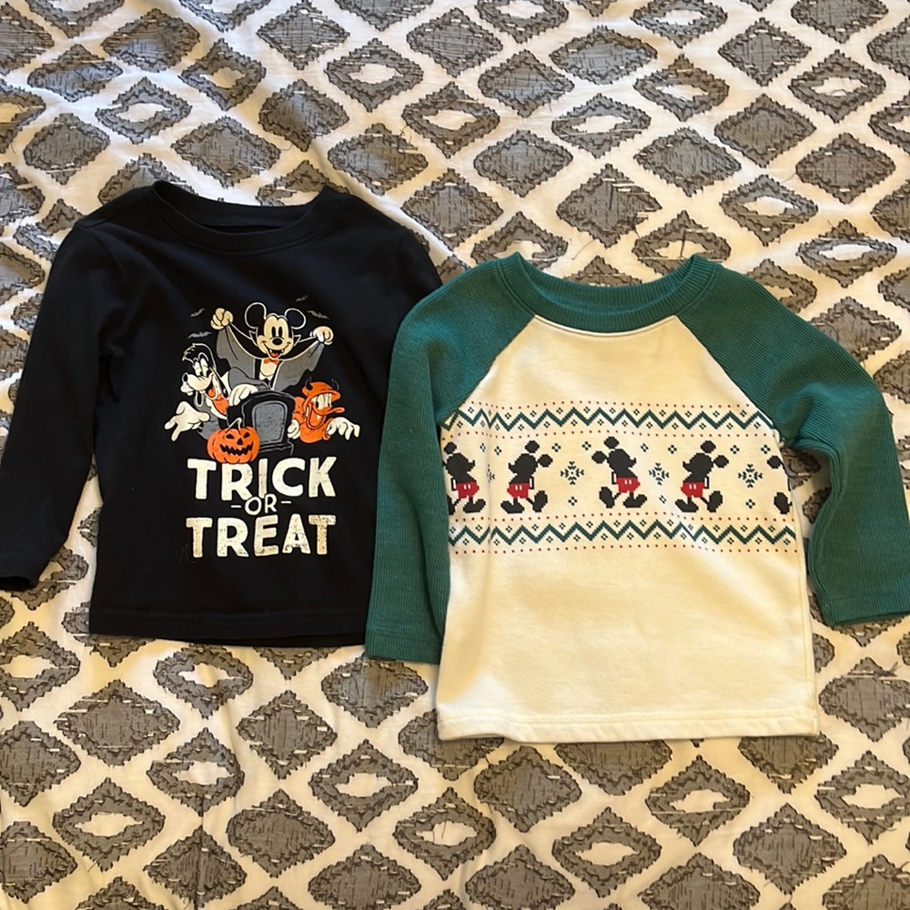 Kids Disney holiday shirts - Halloween and Christmas